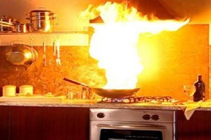 Many kitchen fires start because the homeowner left food cooking unattended. 